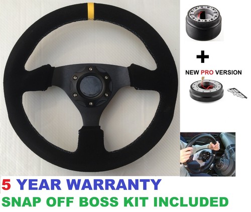 Snap off steering wheel and - off,