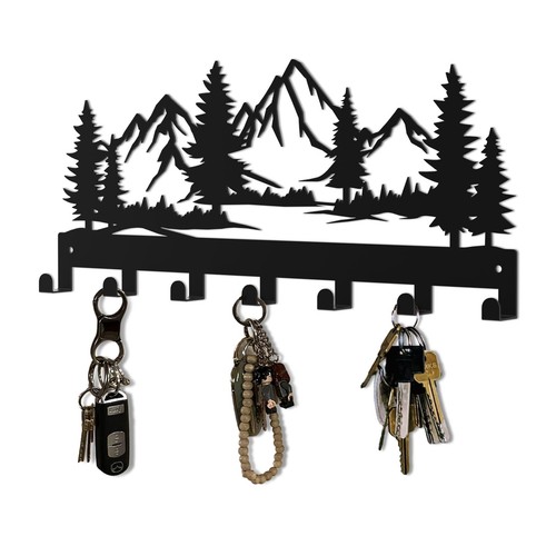 Key holder wall mounted hooks - wall,