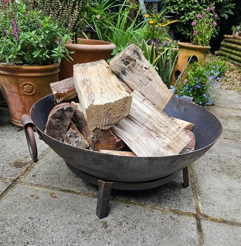 Bbq fire pit kadai - fire, steel