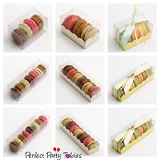 Clear Macaroon Boxes Plain or