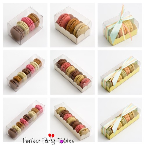 Clear macaroon boxes plain - boxes,