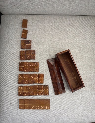 Hand carved thuya wood domino - hand,