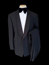 Men’s Pal Zileri Dinner Suit 44L / W36” Shawl Lapel Crepe Wool Tuxedo