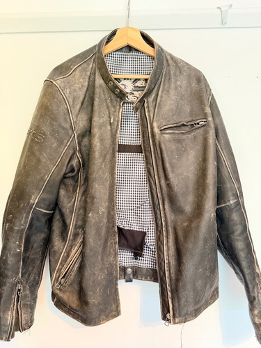 Bks leather motorcycle jacket - bks,