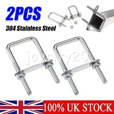 2 Sets M10 Threaded Square 304 Stainless Steel  U Bolts U-Bolt For Boat Trailers