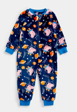 GEORGE PIG Space-themed Fleece Onesie for Baby Boy. Age 18-24 Months. NEW