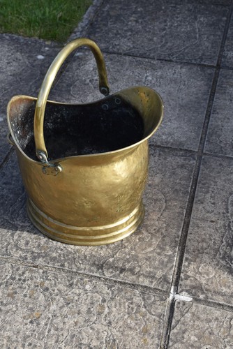 Antique brass fireside helmet - brass,
