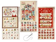 Large Advent Calendar Panel Christmas Countdown Cotton Fabric Keepsake