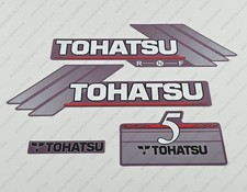 Tohatsu 5HP Two Stroke 1996-2005 Outboard Engine Decals Sticker Set