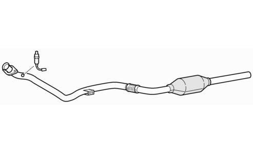 Front exhaust pipe catalytic - pipe, &