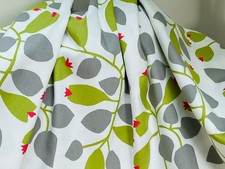 Scion ‘Rosehip’ curtain fabric remnant - grey and green - 2.6 metres