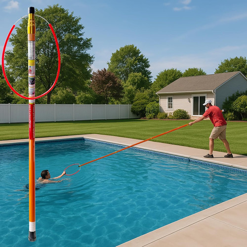 15ft pool rescue pole - pool,