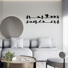 Birds on Wire Metal Wall Decor