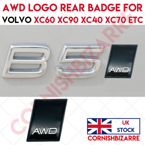 Awd black rear boot badge - awd,