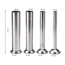 Sausage Stuffer Meat Maker Filler Filling Tube Kitchen Stainless Steel 4 Pcs