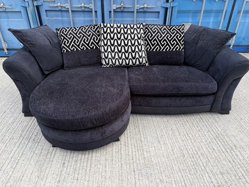 Dfs black corner sofa - black,