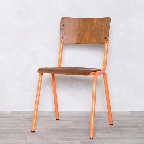 Orange stacking cafe chair - stacking,
