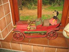 Original Working 1908 Pierce Arrow Antique Tinplate Toy Car Tin Clockwork Windup