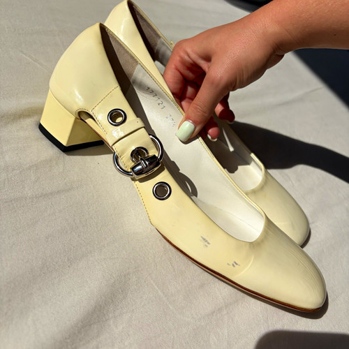 Vintage gucci ivory patent - vintage,