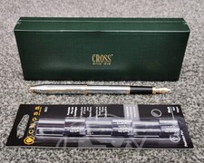 Classic Cross Fountain Pen Vintage Writing Medium Gold Nib, Original Box New Ink