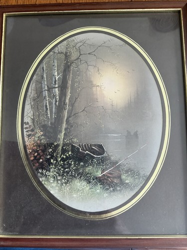 Vintage framed oval art - vintage,