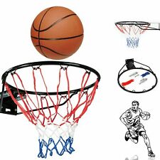 Full Size Metal Basketball Hoop Ring Net Wall Mounted Indoor Outdoor 45cm Basket