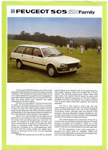 Peugeot 505 family estate - 505, sx