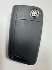 GENUINE SKODA 3 BUTTON REMOTE FLIP KEY FOB TESTED & WORKING 654959754G