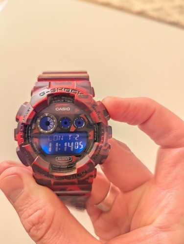 Casio shock red camouflage - casio, g-shock