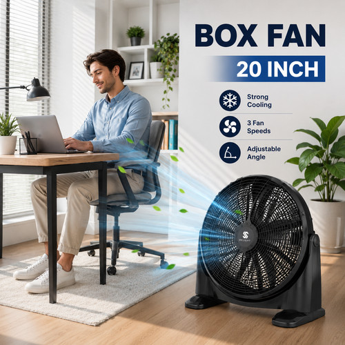 Inch box fan - inch, speed