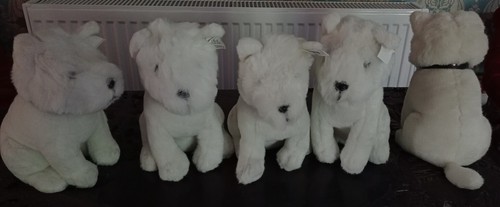 Scottie dog door stop faux - door, fur