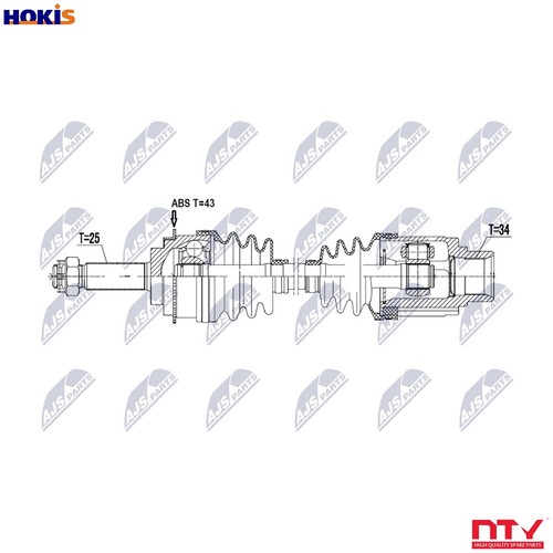 Drive shaft npw - shaft, npw-ms-104