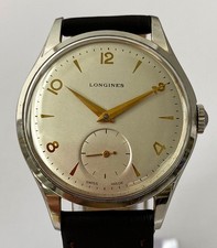 1955 LONGINES Gents Vintage Watch S.Steel Swiss Just Serviced 70 yrs old Superb!
