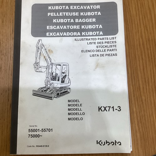 Kubota kx71 digger parts - kx71-3,