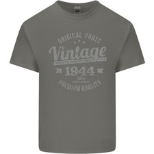 Vintage Year 81st Birthday 1944 Mens Light Cotton T-Shirt Charcoal