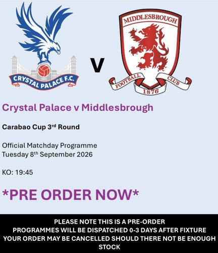 Crystal palace middlesbrough - crystal,