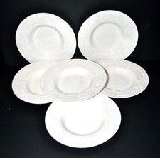 WEDGWOOD Lot 6 Hollow Plates Pasta Molded Earthenware PATRICIAN Garland England