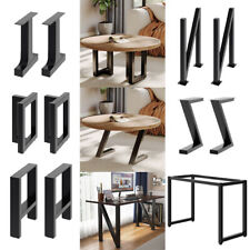 2PCS/Set Black Industrial Metal T Shape Table Legs Desk Bench N Frame Legs