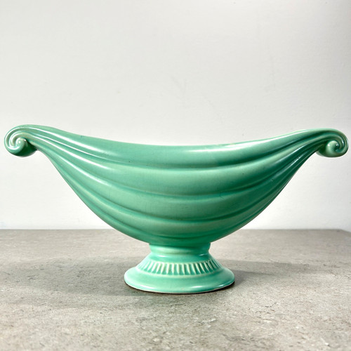 Dartmouth pottery green - pottery, mantle