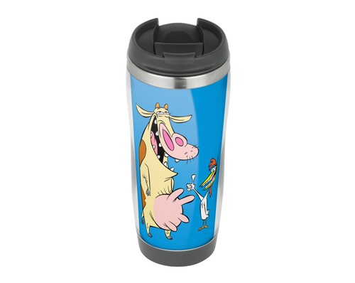 Cow and chicken cartoon - and,