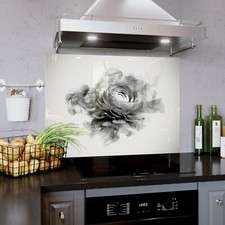 Glass Splashback Kitchen Tile Cooker Wall Panel ANY SIZE Art Graphic Flower
