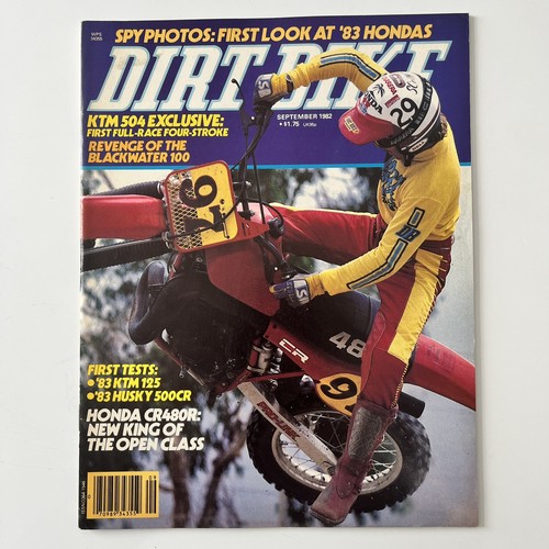 Dirt bike magazine sept 1982 - dirt,