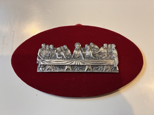 Last supper wall plaque pewter - supper,