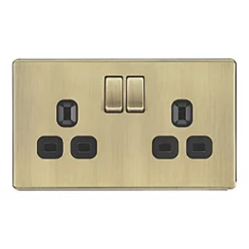 Lap switched sockets - lap, double