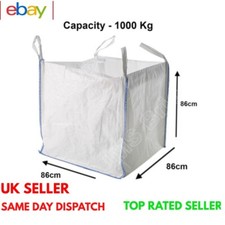 FIBC NEW BULK BAGS BUILDERS GARDEN WASTE 1 TONNE TON JUMBO BAGS STORAGE SACK