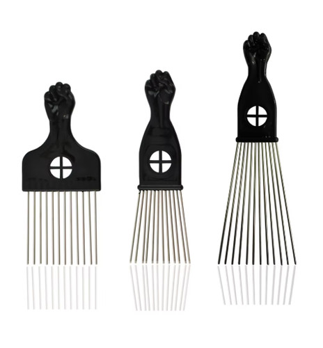 Afro hair pick comb set - afro,