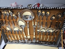 51 Piece Vintage Italian Silver Cutlery Set In Original Box