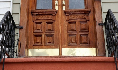 British made door kick - british, plate