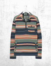 Men’s Fat Face Half Neck Sweatshirt Long Sleeve Trescowe Pockets Cotton Green