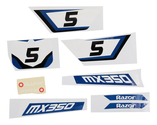 Razor mx350 blue - mx350, decals